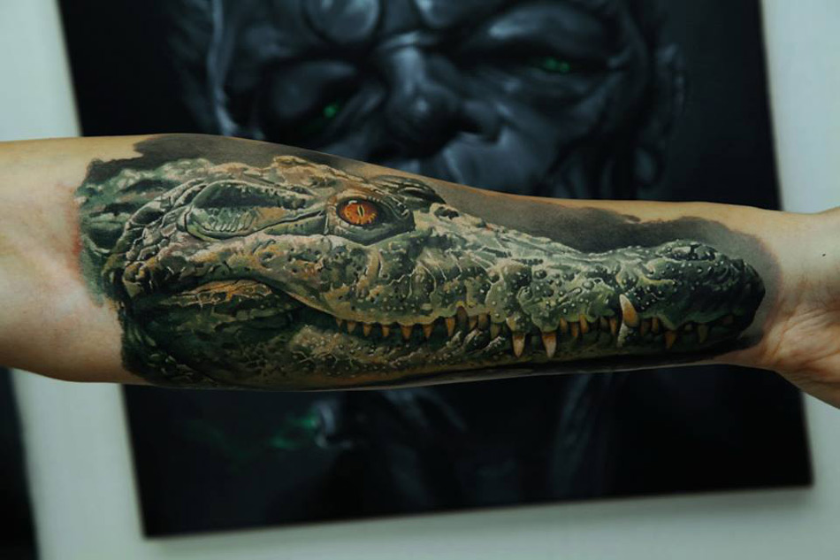 Crocodile Arm Tattoo