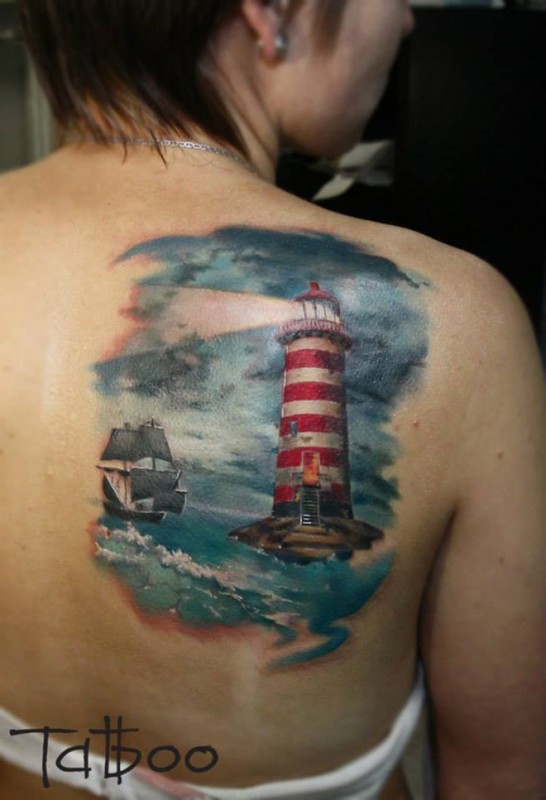 Lighthouse & Sailing Ship
