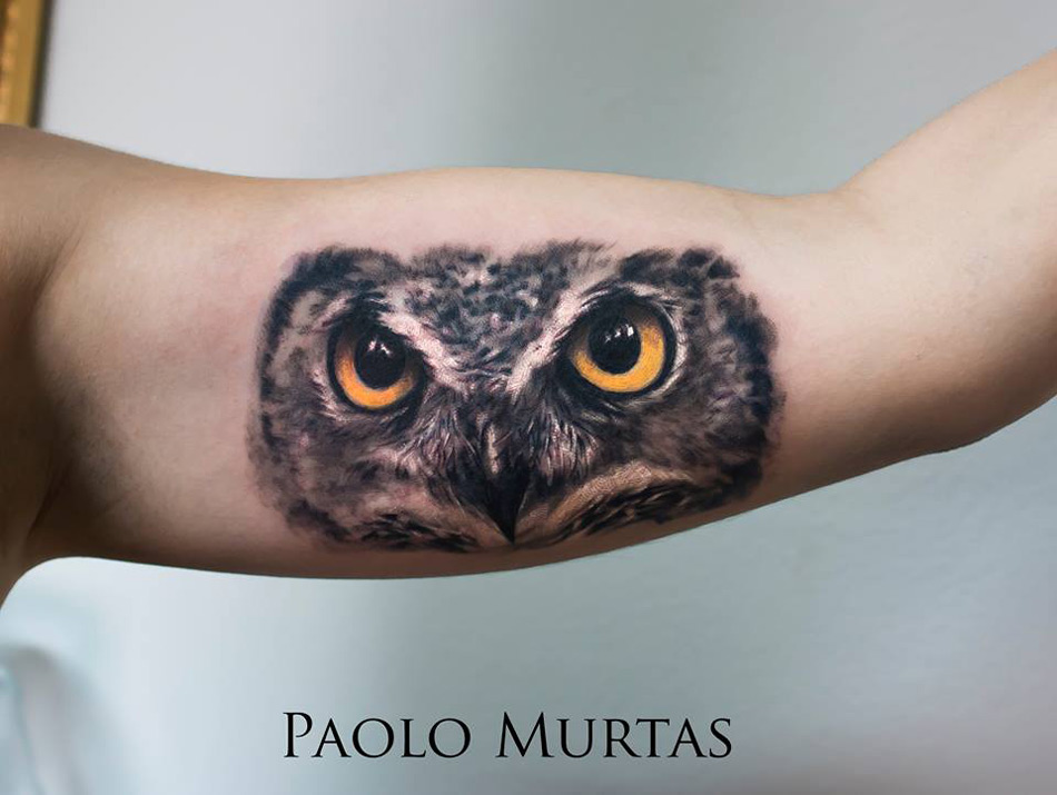 Realistic Owl Tattoo Color - wide 9