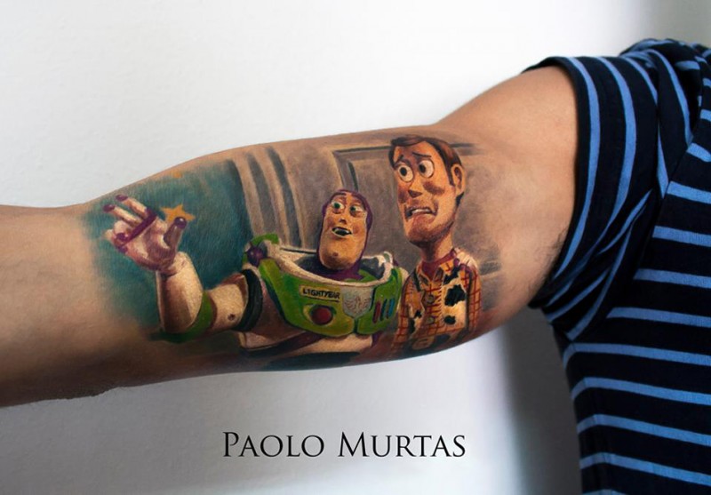 Buzz & Woody Toy Story Tattoo