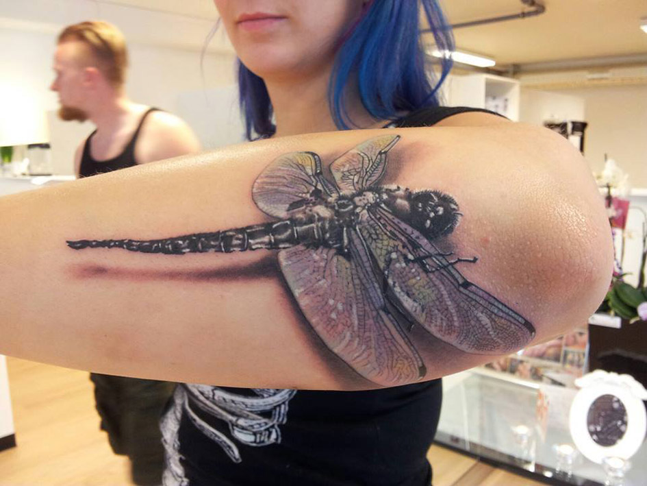 Dragonfly Forearm Tattoo
