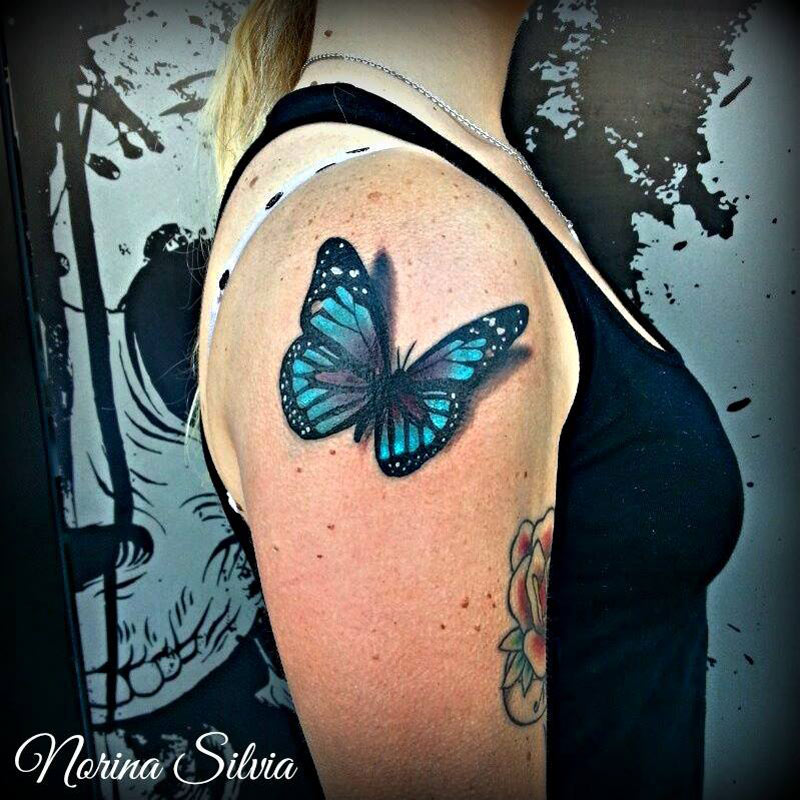 Blue Butterfly Shoulder
