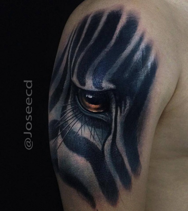 Zebra Eye Tattoo