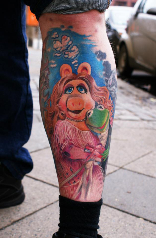 Miss Piggy & Kermit Tattoo