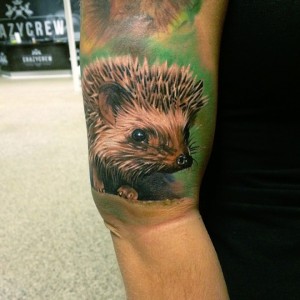 Hedgehog Arm Tattoo