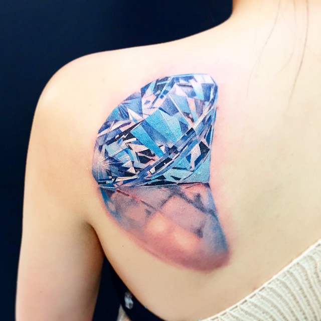 Realistic Diamond Back Tattoo