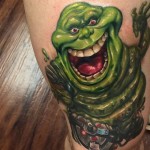 Slimer Ghostbusters Tattoo