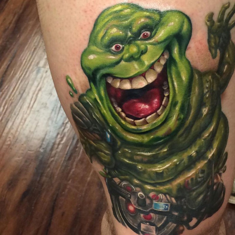 Slimer Ghostbusters Tattoo
