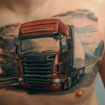 Truck Chest Tattoo