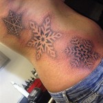 Dotwork Snowflakes tattoo