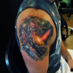 Galaxy Shoulder Tattoo
