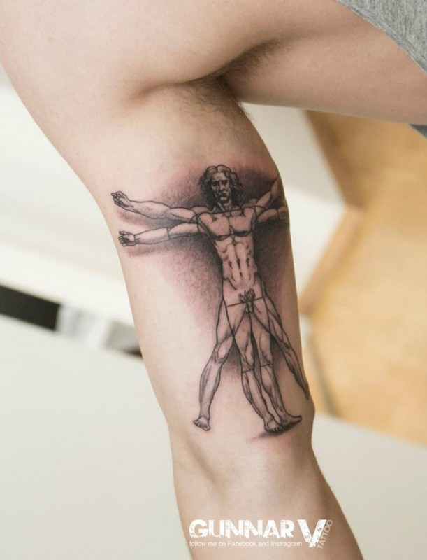 Vitruvian Man Tattoo