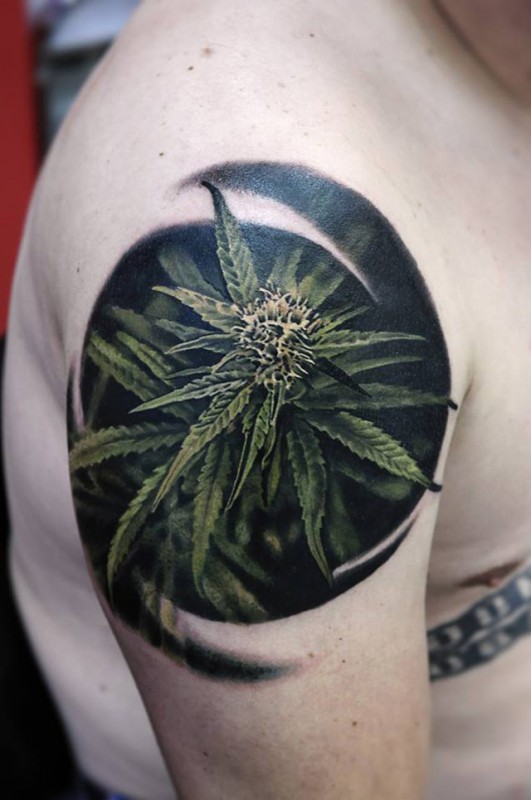Marijuana Plant Tattoo
