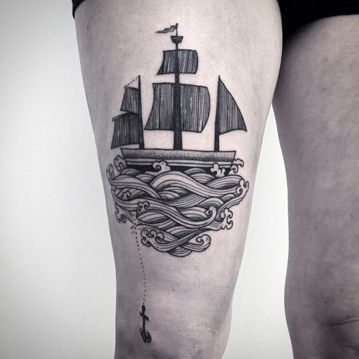 Sail Away Tattoo