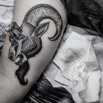 Evil Goat Tattoo