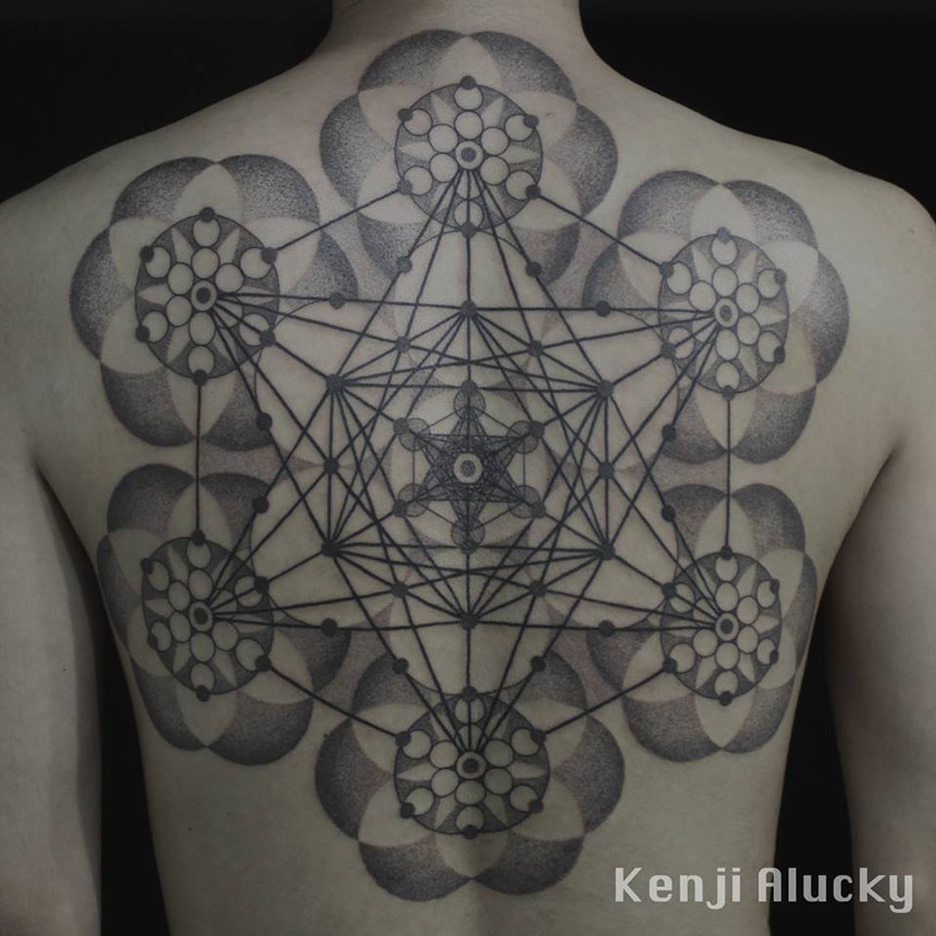 Geometric Back Tattoo