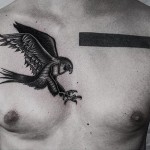 Hawk Chest tattoo