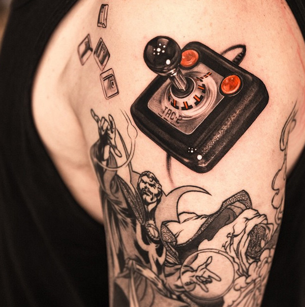 Nintendo Controller tattoo by Vinicius Menoli | Post 24701
