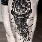 Jellyfish Thigh Tattoo