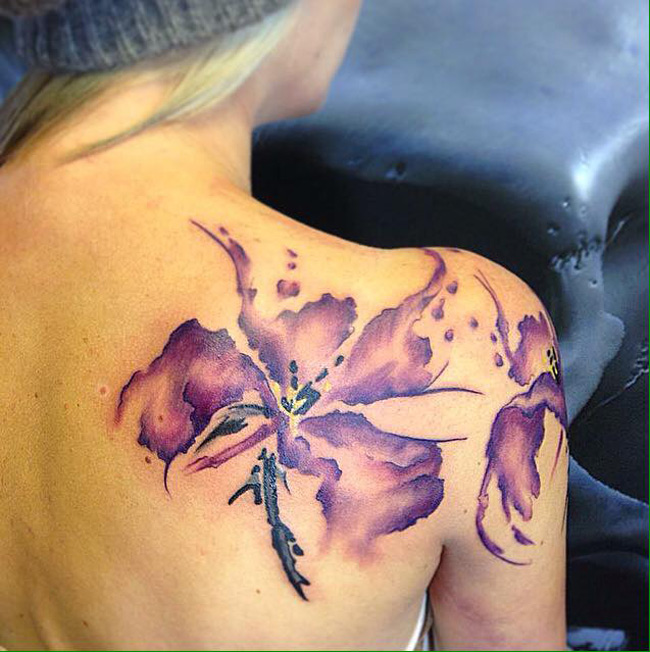 Purple Lily Watercolor