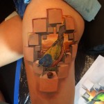 3D Bird Tattoo