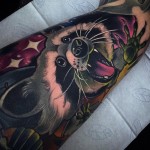 Cute Raccoon Tattoo