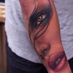 Woman's Face Tattoo