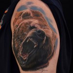 Bear shoulder tattoo