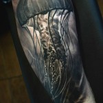 Jellyfish forearm tatt