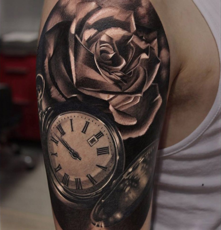 Pocket Watch & Roses