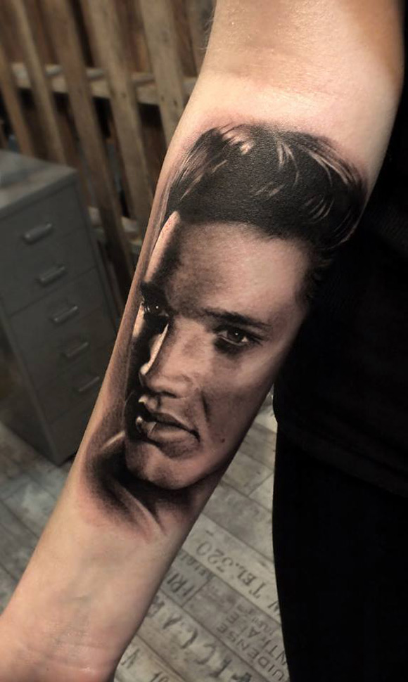 Elvis Portrait On Forearm