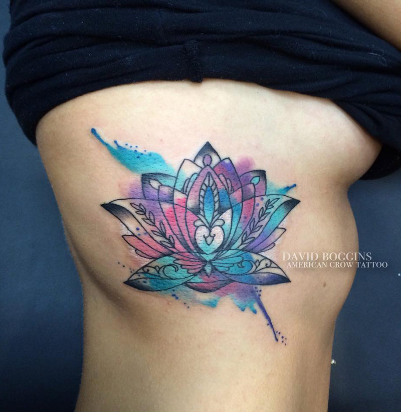 Watercolor Lotus Flower