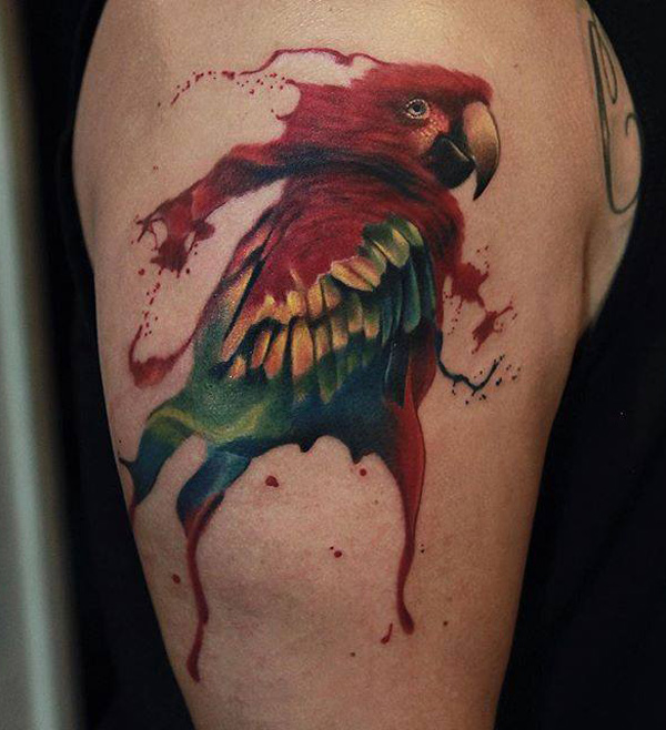 Abstract Parrot on arm