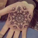 Snowflake Palm Tattoo