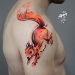 Squirrel Shoulder Tattoo