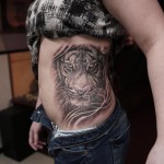Tiger Side Tattoo