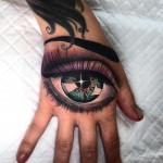 Eye hand tattoo