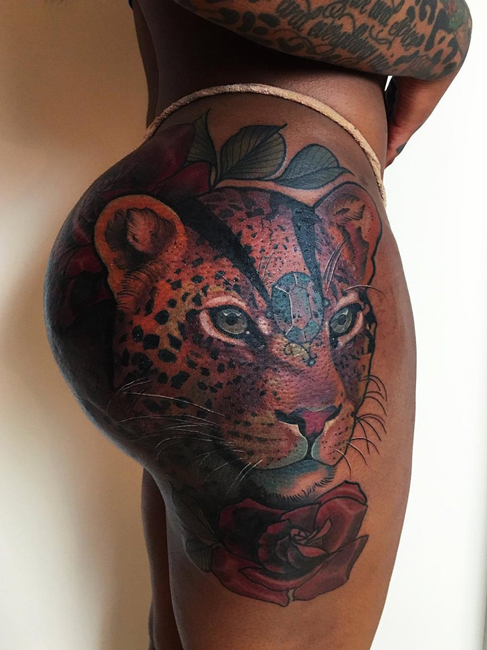 Leopard Butt Tattoo