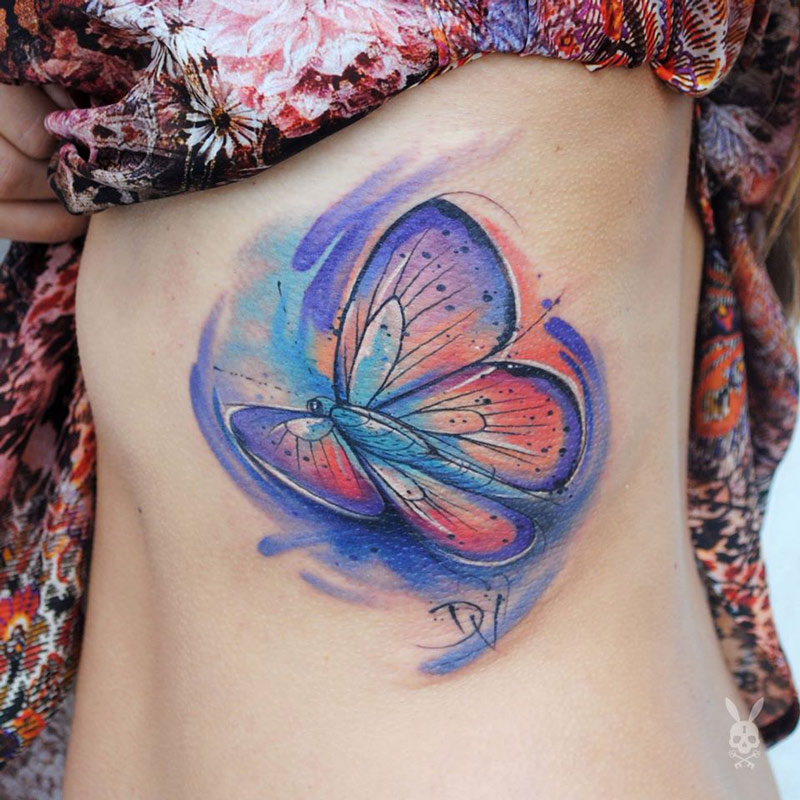 Butterfly Side Tattoo