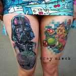 Darth Vader Princess Peach Tattoo