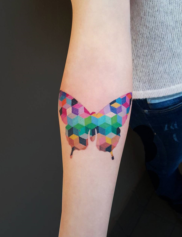 Colorful Geometric Butterfly