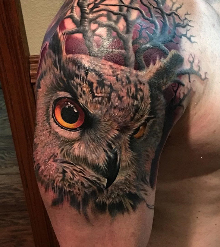 Realistic Owl Cover Up