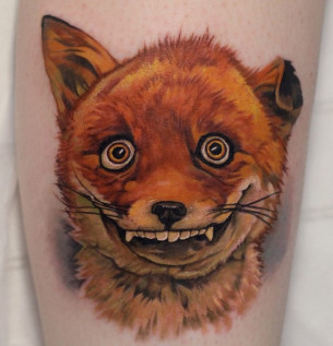 Goofy Fox tattoo