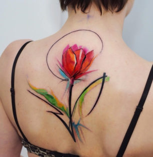 Tulip Back Tattoo