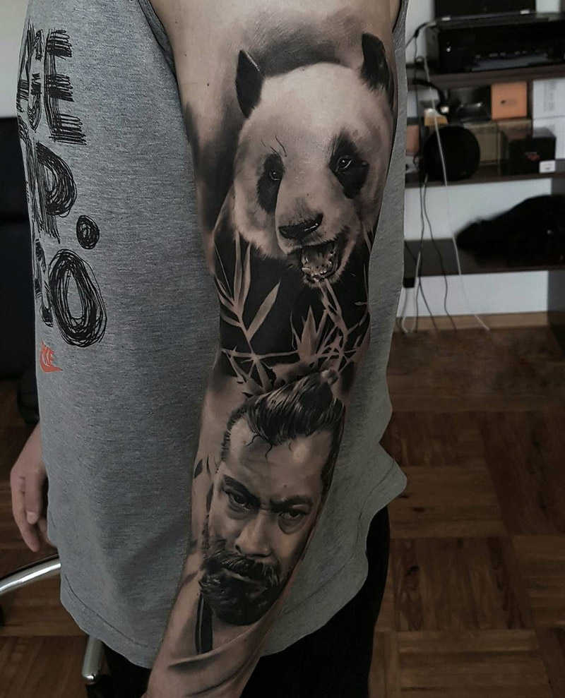Panda & Samurai Sleeve