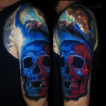 Werewolf & Skull tattoo