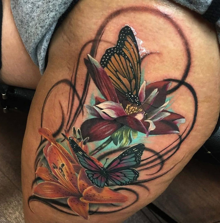 Butterflies & Flowers