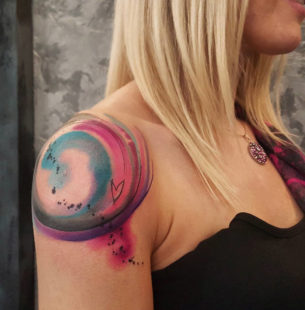 Circle Shoulder Tattoo