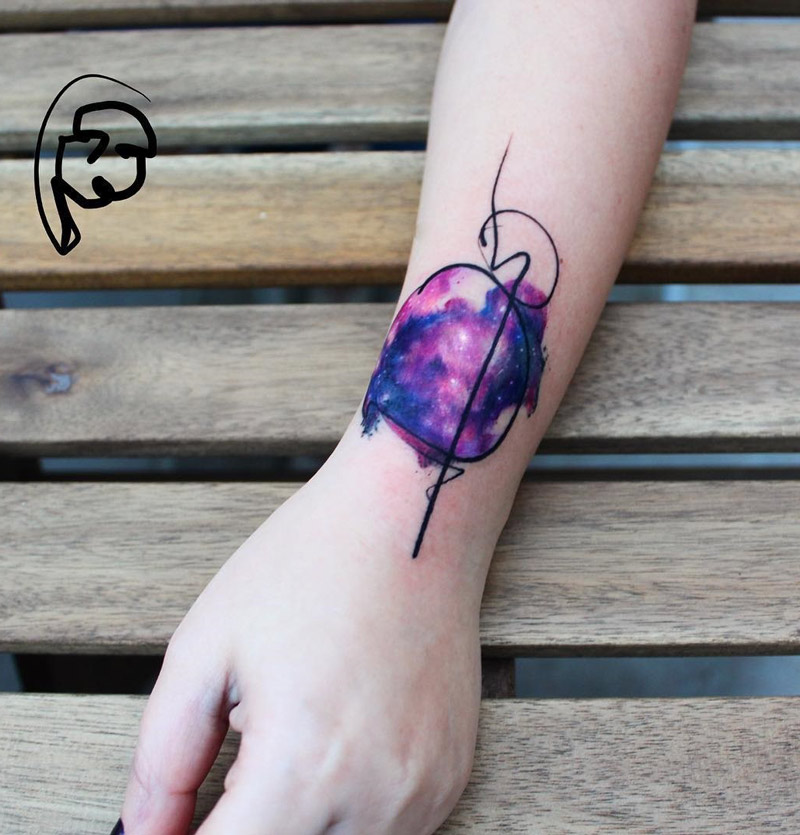 Galaxy Wrist Tattoo