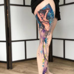 Full Leg Mermaid Tattoo